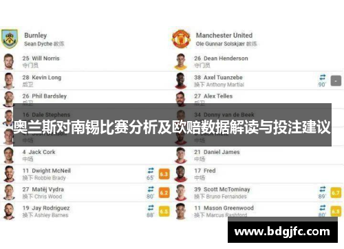 奥兰斯对南锡比赛分析及欧赔数据解读与投注建议